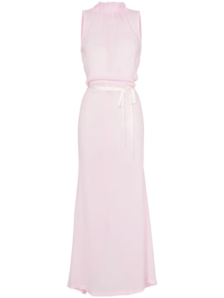 Ann Demeulemeester Sheer Maxi Dress - Pink