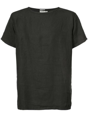 Loose-fit T-shirt - Unisex - Linen/flax - 3, Black, Linen/flax, Horisaki Design & Handel