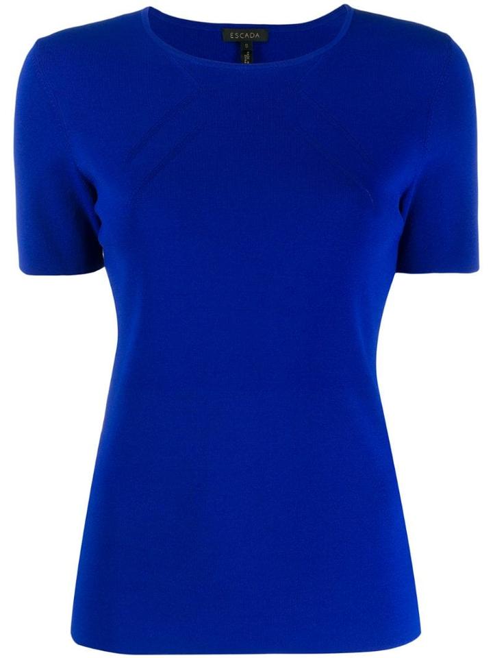 Escada Short-sleeved Knitted Top - Blue