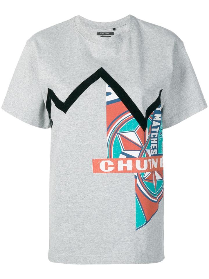 Isabel Marant Yates Printed T-shirt - Grey
