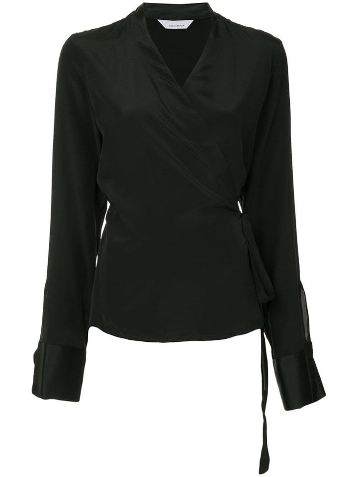 Kacey Devlin Wrap Blouse - Black
