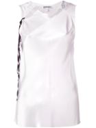 Ann Demeulemeester Blanche Sleeveless Collar Cutout Blouse, Women's, Size: 36, White, Silk