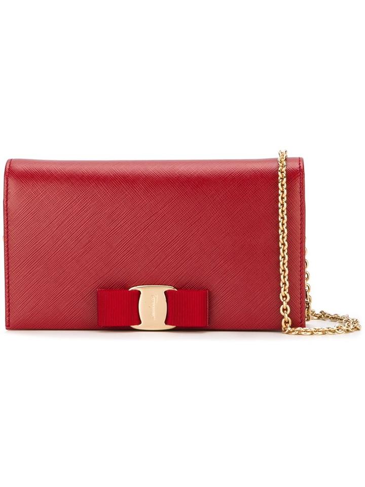 Salvatore Ferragamo 'vara' Clutch, Women's, Red