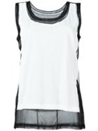 Maison Margiela Panelled Colour Block Vest, Women's, Size: 40, White, Cotton
