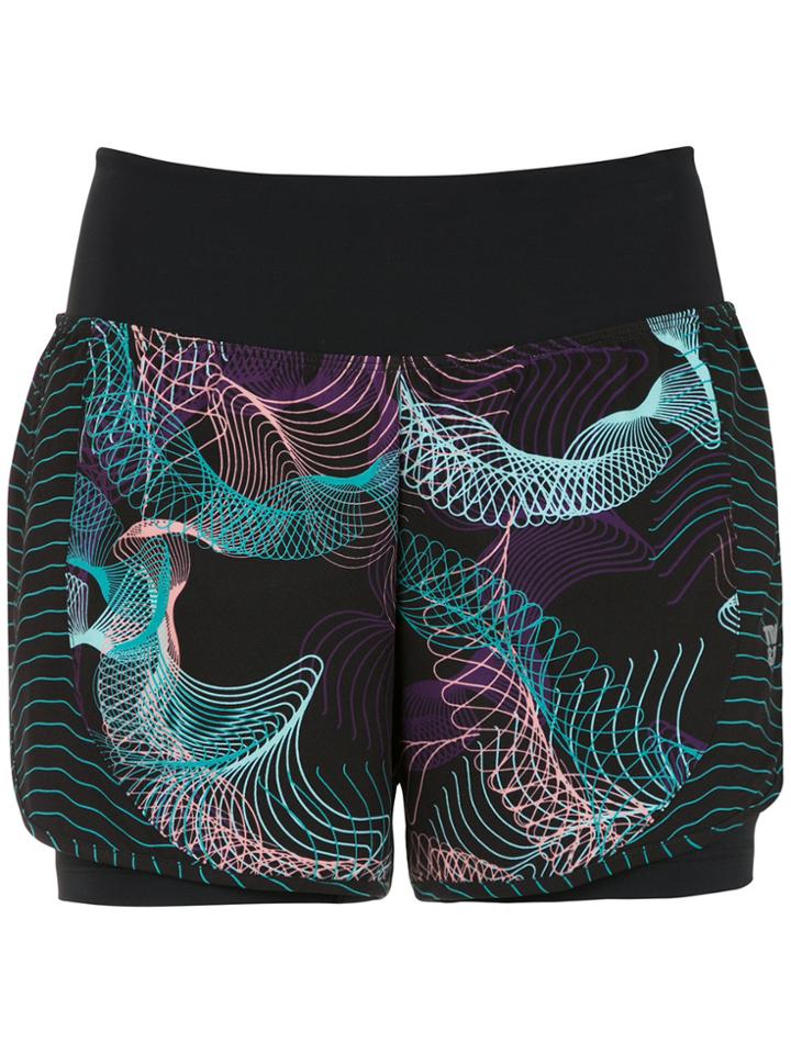 Track & Field Optical Printed Shorts - Black
