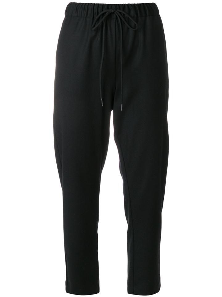 Semicouture Drawstring Cropped Trousers - Black