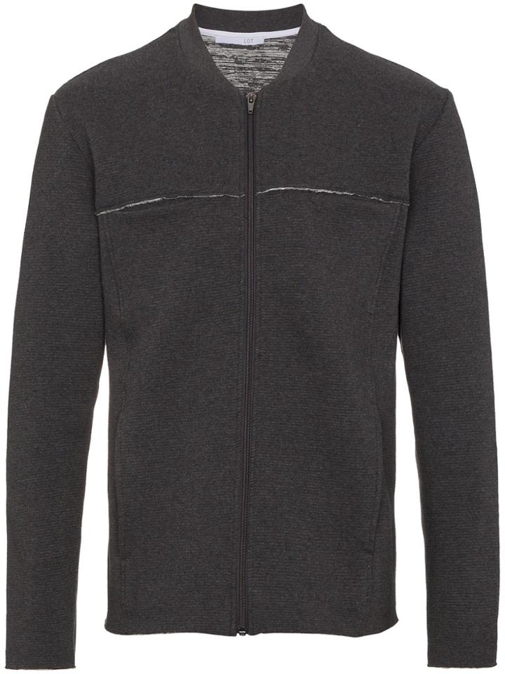 Lot78 Structured Bomber Jacket - Black