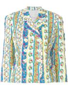 Versace Vintage Floral Double-breasted Tuxedo Jacket - Multicolour