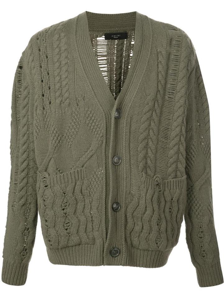 Amiri Knitted Cardigan - Green