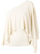 Plein Sud One Shoulder Top, Women's, Size: 40, Nude/neutrals, Spandex/elastane/viscose