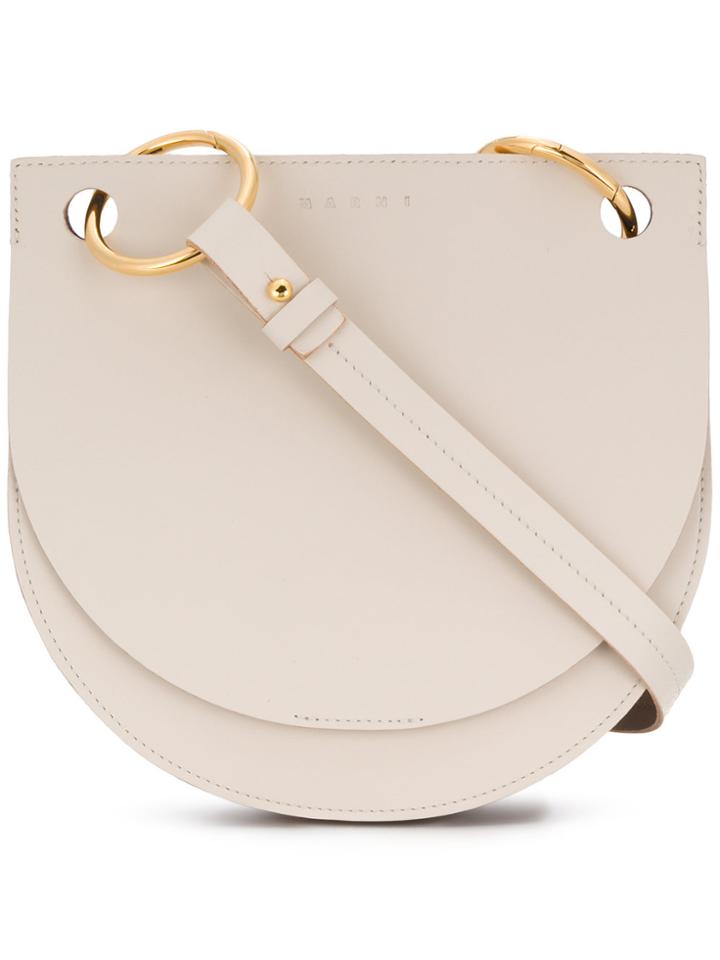 Marni Woven Strap Detail Shoulder Bag - Nude & Neutrals