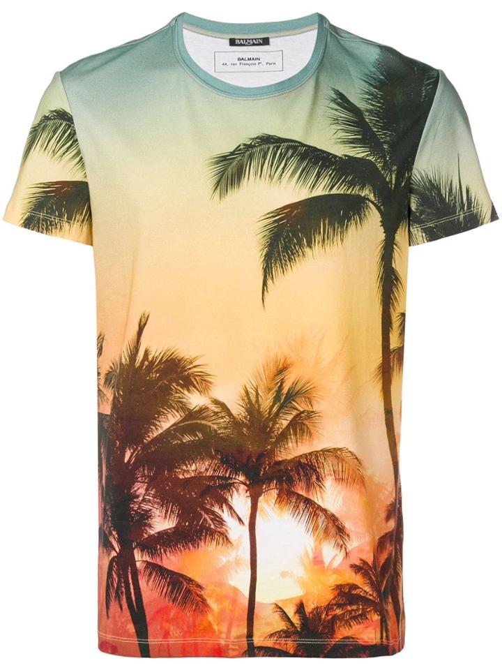 Balmain Palm Tree T-shirt - Green