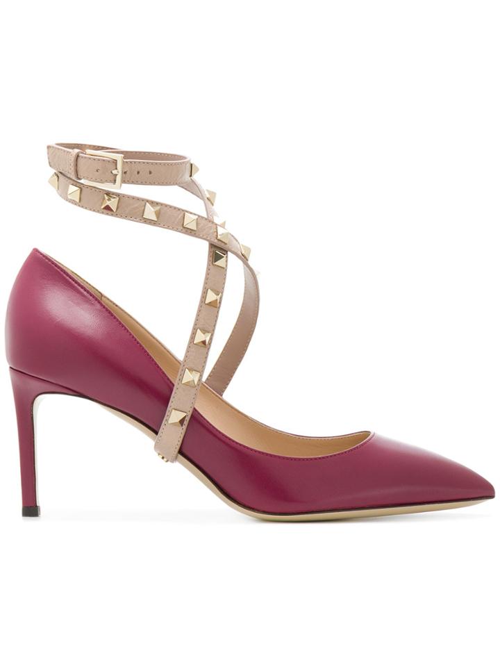 Valentino Valentino Garavani Studwrap Pumps - Pink & Purple