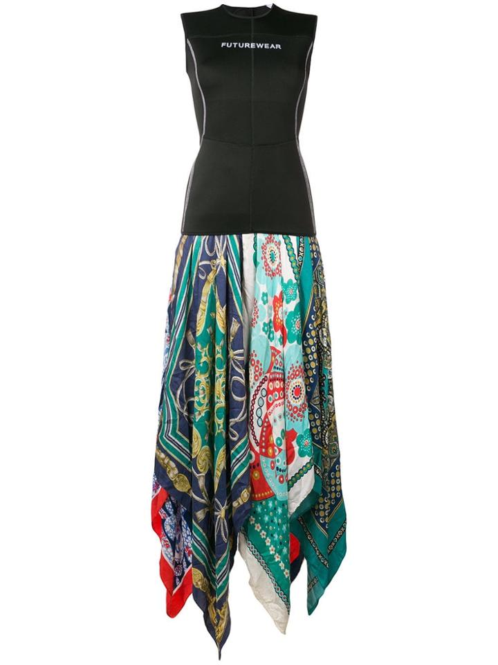 Marine Serre Print Mix Dress - Black