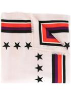 Givenchy '17' Print Scarf, Women's, Pink/purple, Silk/virgin Wool