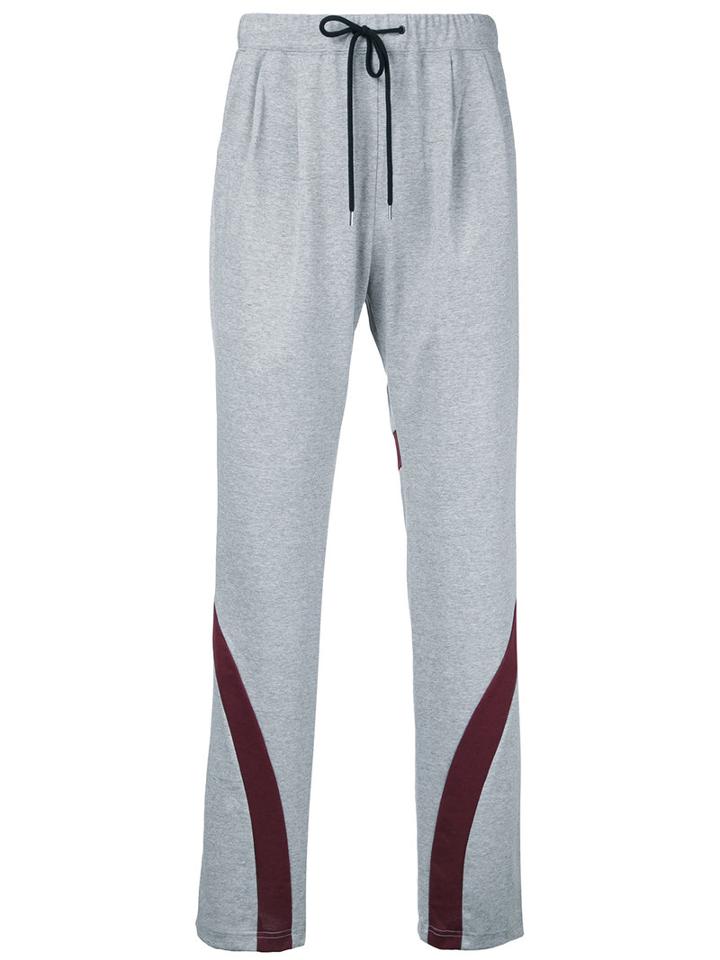 Factotum - Drawstring Contrast Track Pants - Men - Cotton - 46, Grey, Cotton