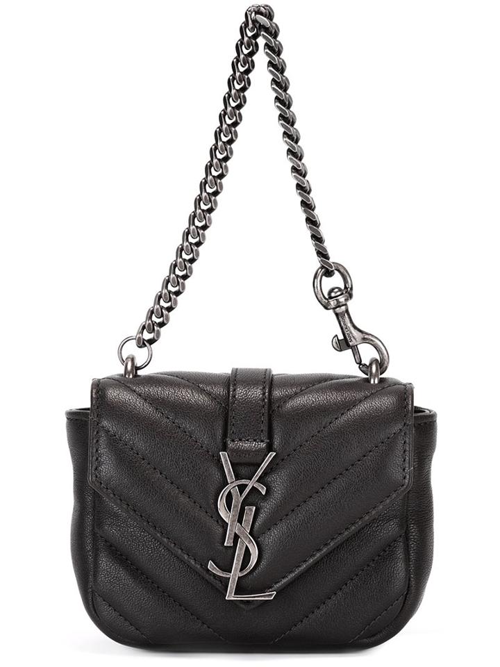 Saint Laurent Mini 'college' Bag, Women's, Grey