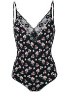 Stella Mccartney - Vintage Floral Swimsuit - Women - Polyamide/polyester/spandex/elastane - S, Black, Polyamide/polyester/spandex/elastane