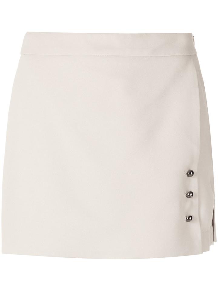 Giuliana Romanno - Embellished Skirt - Women - Polyester - 40, Beige, Polyester