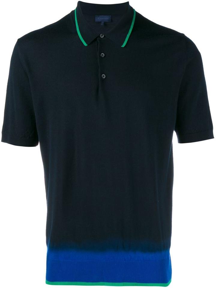 Lanvin Tie-die Merino Wool Polo Shirt