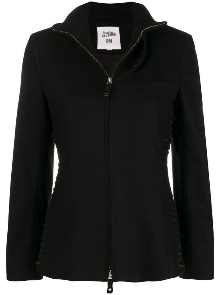 Jean Paul Gaultier Pre-owned Lace-up Detailing Jacket - Black