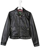 John Richmond Junior Teen Studded Faux Leather Jacket - Black