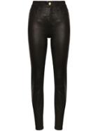 Frame Le Sylvie Skinny Leather Trousers - Black