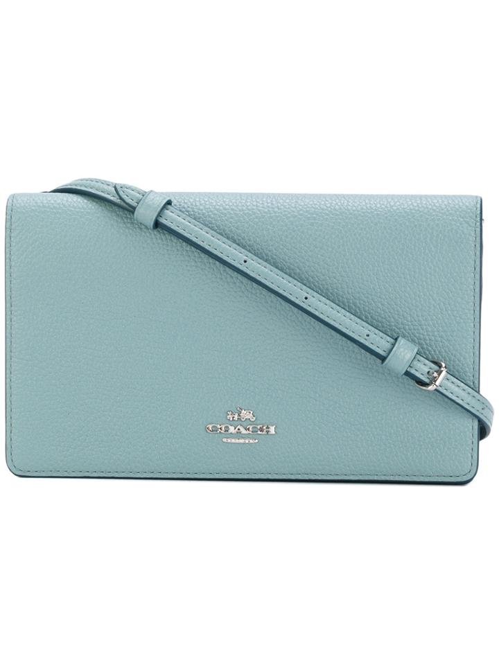 Coach Fold Over Cross Body Bag - Blue