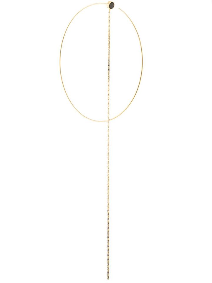 Xte Hoop And Chain Earring - Gold