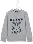 Dsquared2 Kids Heavy Leaf Print Sweatshirt, Boy's, Size: 10 Yrs, Grey