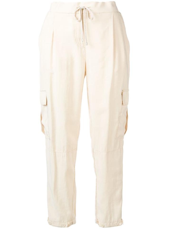 Lorena Antoniazzi Drawstring Cropped Trousers - Neutrals