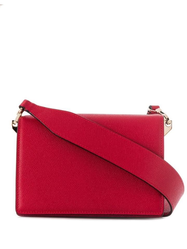 Valextra Mini Square Cross Body Bag - Red