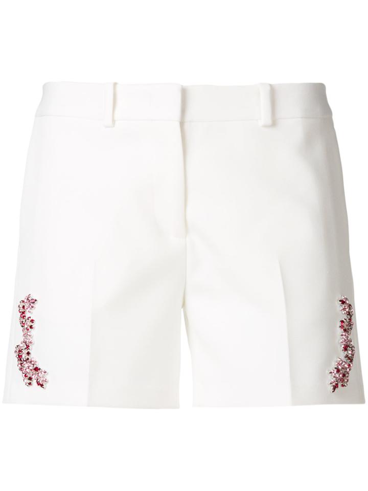 Ermanno Scervino Jewel Embellished Shorts - White