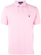 Polo Ralph Lauren Logo Embroidered Polo Shirt, Men's, Size: Medium, Pink/purple, Cotton