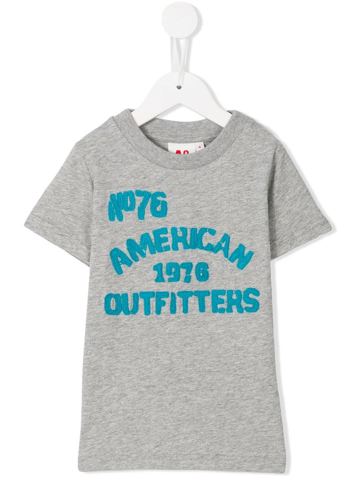 American Outfitters Kids Logo Appliqué T-shirt, Boy's, Size: 6 Yrs, Grey