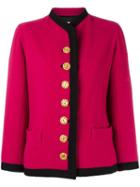 Yves Saint Laurent Vintage Golden Button Jacket, Women's, Size: 42, Pink/purple
