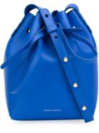 Mansur Gavriel Mini Bucket Shoulder Bag, Women's, Blue, Calf Leather