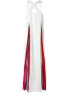 Mary Katrantzou 'amsonia' Gown, Women's, Size: 12, White, Triacetate/polyester/silk