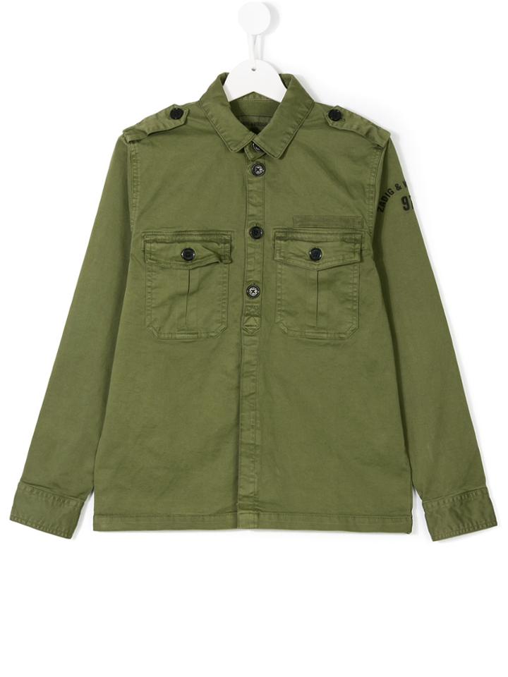 Zadig & Voltaire Kids Teen Camouflage-print Army Shirt - Green