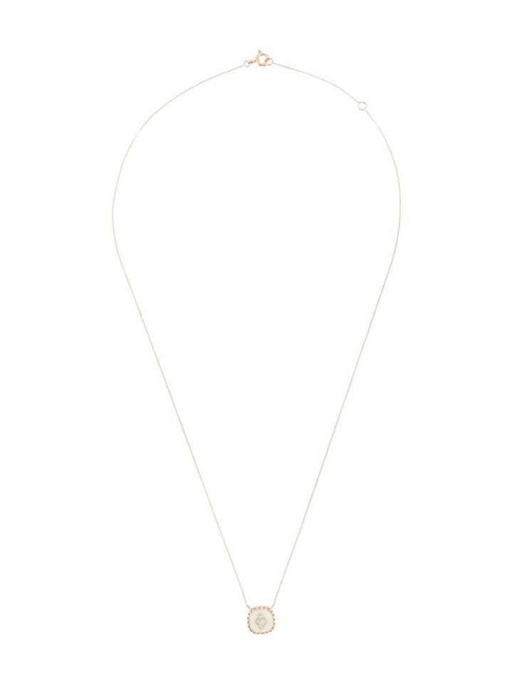 Pascale Monvoisin 9kt Rose Gold Pierrot N2 Blanc Et Diamants Necklace