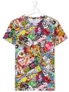 Moschino Kids Patchwork Print T-shirt - Multicolour