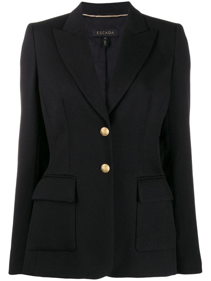 Escada Fitted Single-breasted Blazer - Black