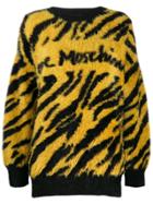Love Moschino Tiger Print Oversized Jumper - Yellow