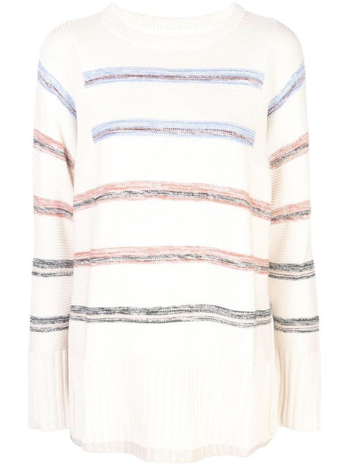 Apiece Apart Striped Knitted Jumper - White