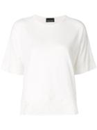 Ermanno Ermanno Embroidered Hem T-shirt - White