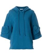 Jw Anderson Ruffled Pocket Hoodie - Blue