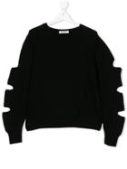 Dondup Kids Teen Cut Out Sleeve Sweater - Black