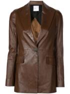 Rosetta Getty Textured Blazer Jacket - Brown