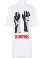 Christopher Kane Oversized Rubberist Glove Print Cotton T-shirt -