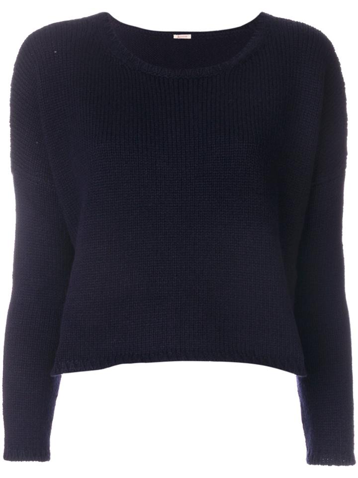 Apuntob Cropped Sweater - Blue